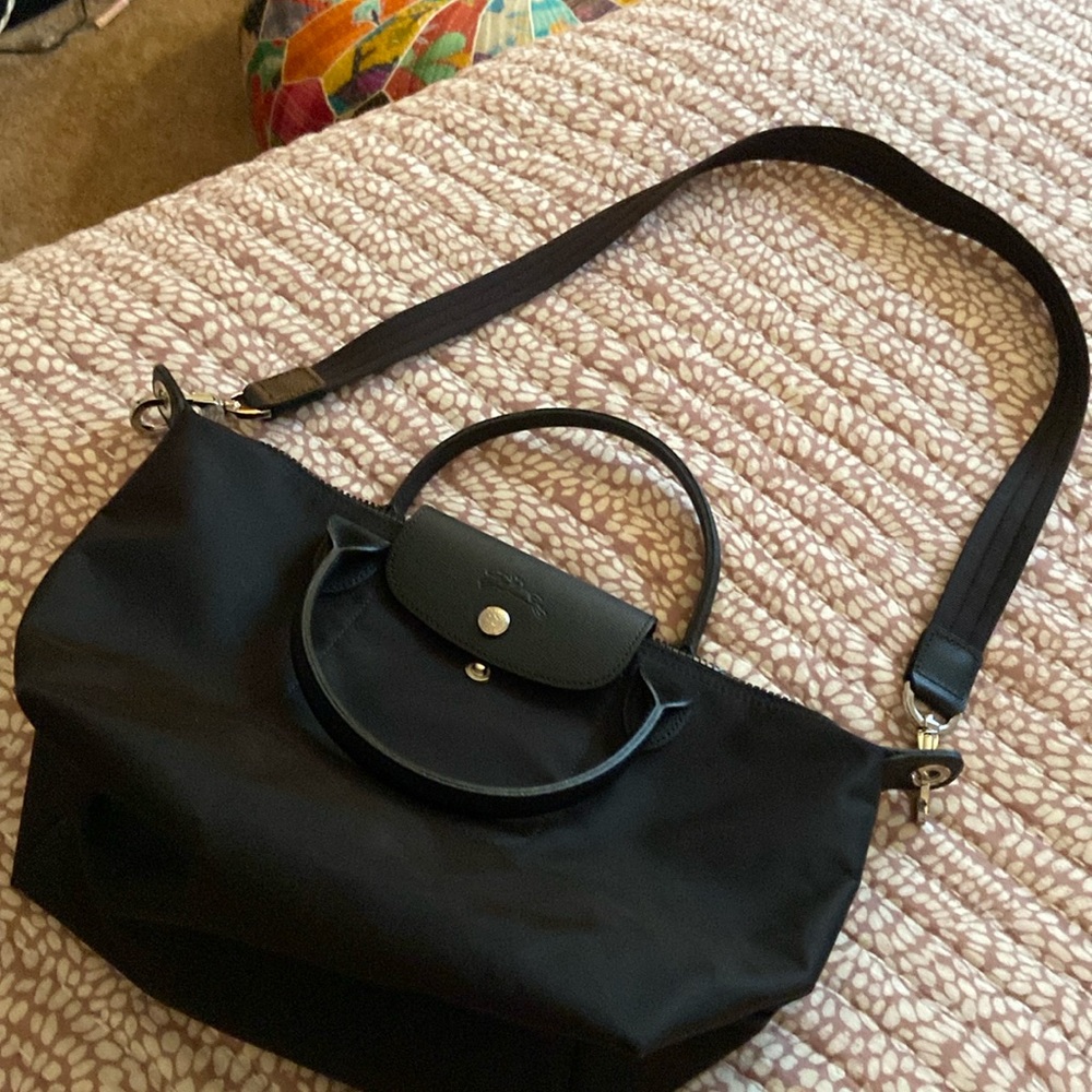 Small Longchamp bag with short crossbody strap